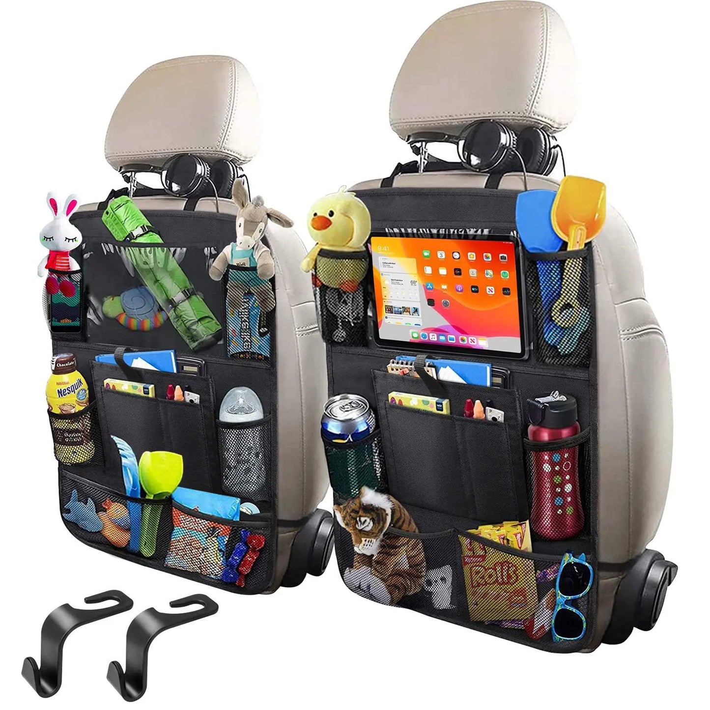 Car Seat Back Organizer with Tablet Holder Storage
