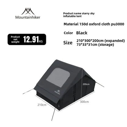 Inflatable Camping Tent 3-4 Person Quick Setup UV Protection