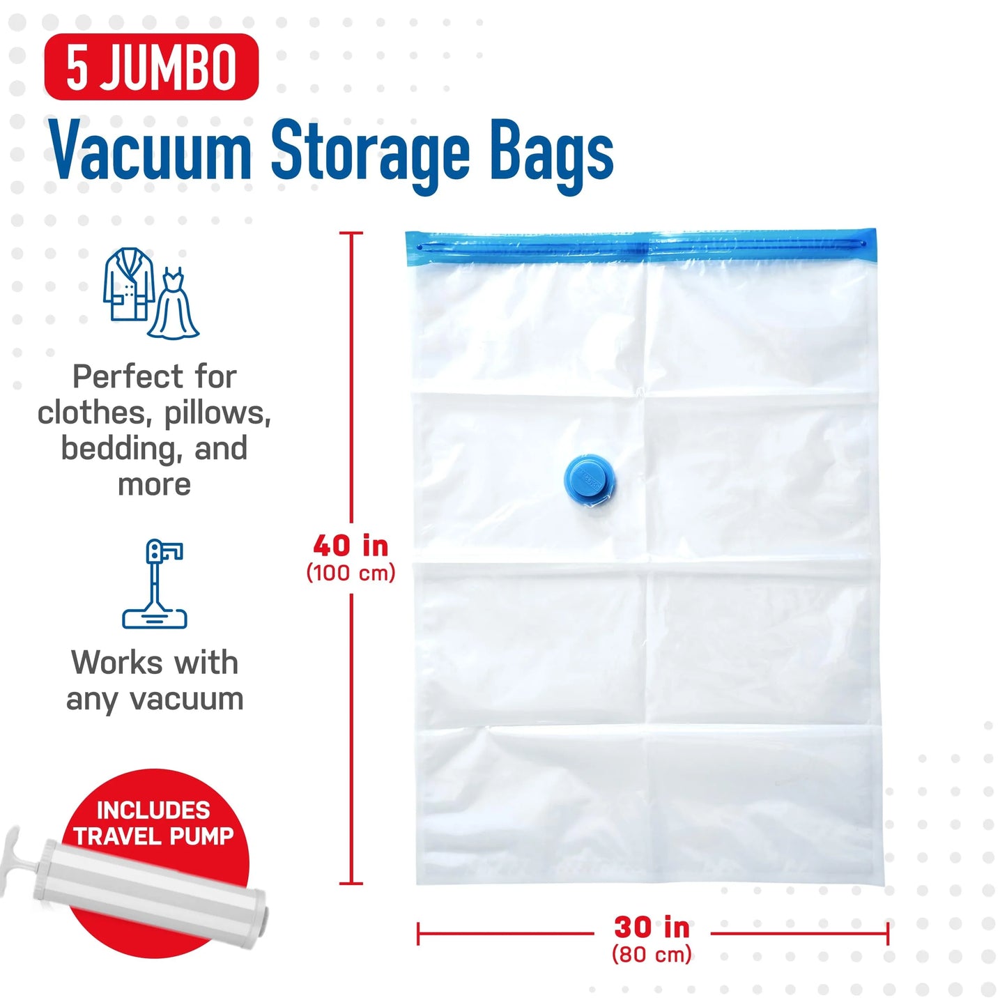 Vacuum Storage Bags Set Save Space Travel Packing