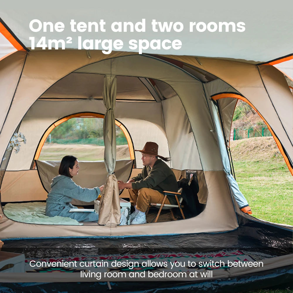 Large Family Camping Tent 3–12 Person Waterproof Shelter