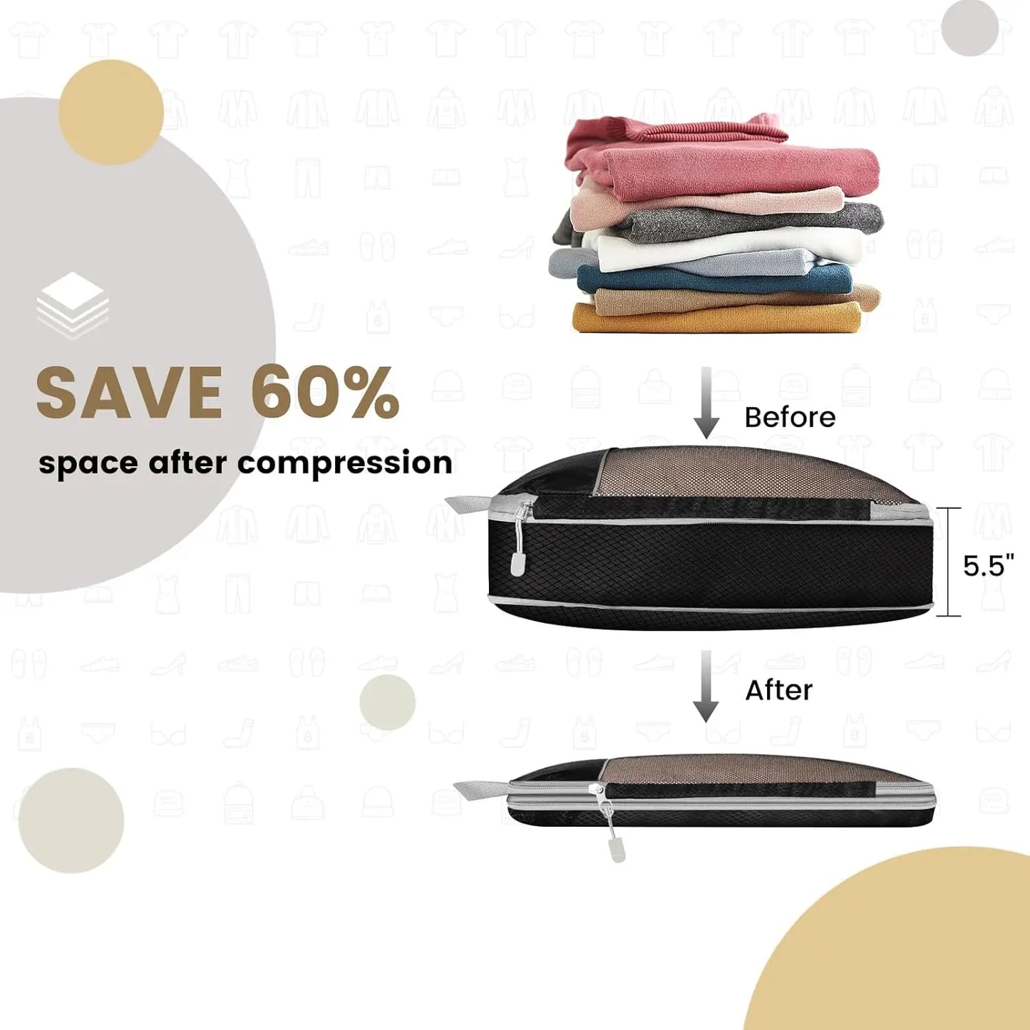 Compression Packing Cubes Set – Maximize Space & Organize