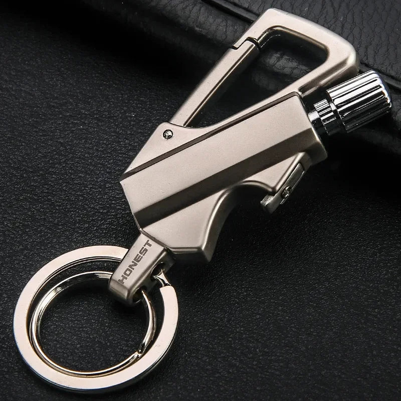 Portable Camping Match Keychain – Metal Fuel Lighter Tool