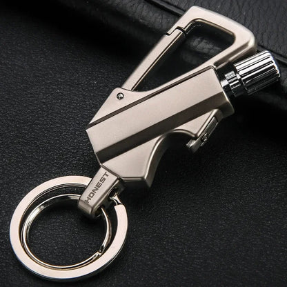 Portable Camping Match Keychain – Metal Fuel Lighter Tool