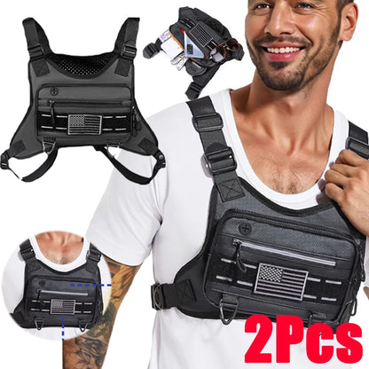 Tactical Running Vest – Waterproof Chest Bag for Sports
