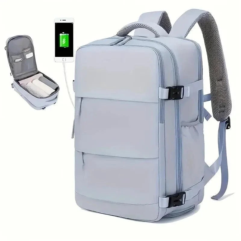 Travel Backpack with Shoe Compartment & Wet-Dry Storage