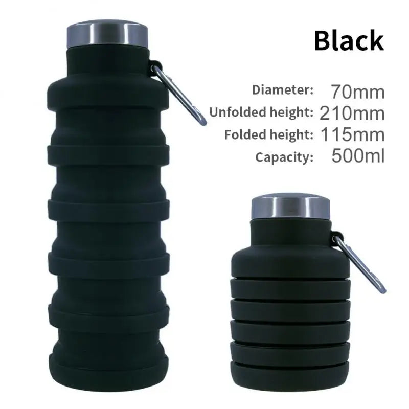 Collapsible BPA-Free Water Bottle Foldable for Hiking