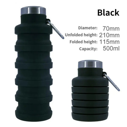Collapsible BPA-Free Water Bottle Foldable for Hiking