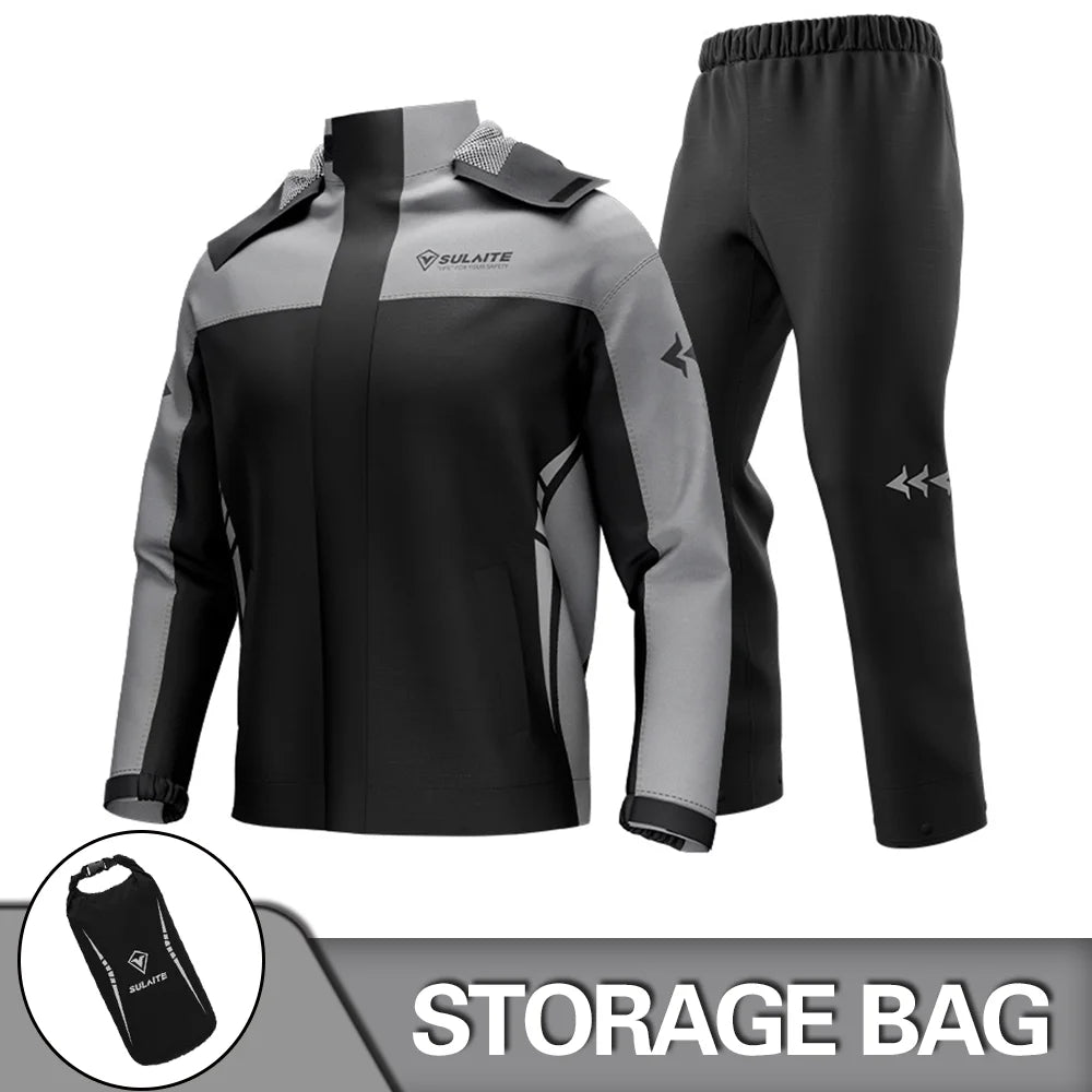 Waterproof Motorcycle Rain Suit for All-Weather Riding