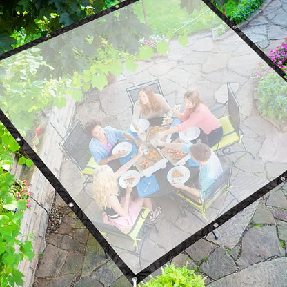 Clear Waterproof Tarp with Grommets for All-Weather Protection