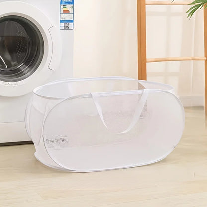 Foldable Mesh Laundry Hamper with Handles, Extra-Large
