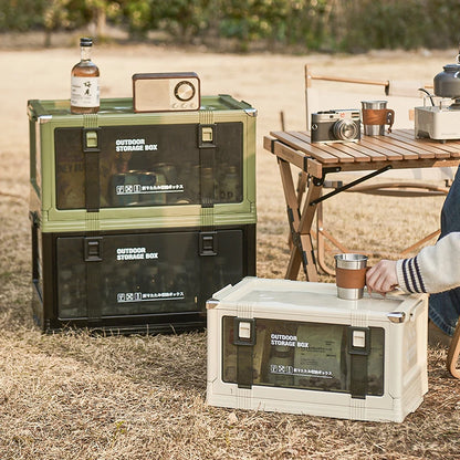 Foldable Camping Storage Box with Lid for Easy Organization