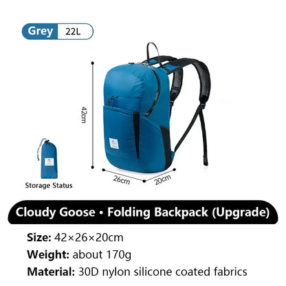 Foldable Hiking Backpack Lightweight Waterproof 22L