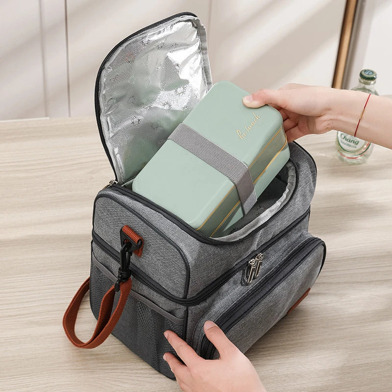 Insulated Lunch Bag Large Capacity Keeps Food Fresh