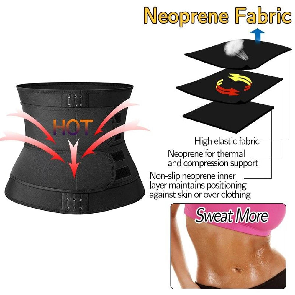 Sweat Waist Trainer Belt for Workout Back Support