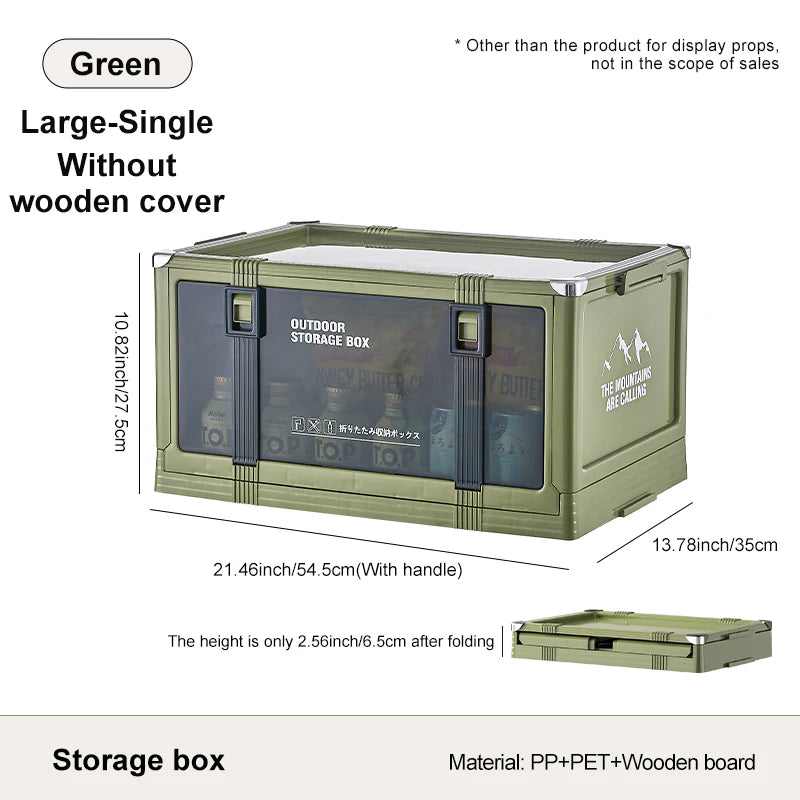 Foldable Camping Storage Box with Lid for Easy Organization