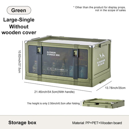 Foldable Camping Storage Box with Lid for Easy Organization