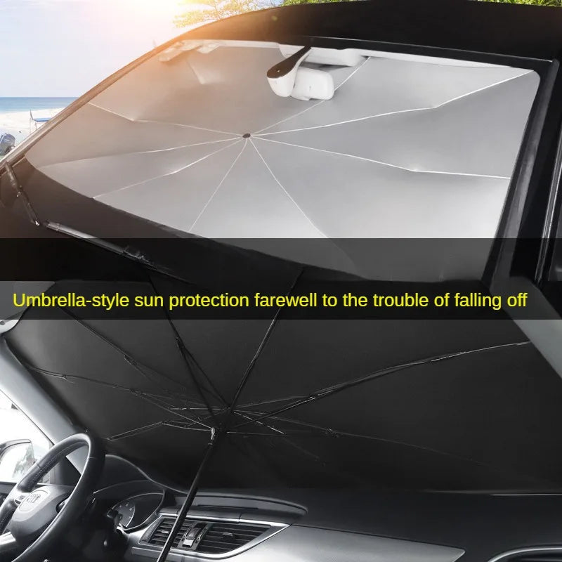 Car Sunshade – Retractable Windshield Heat Protection