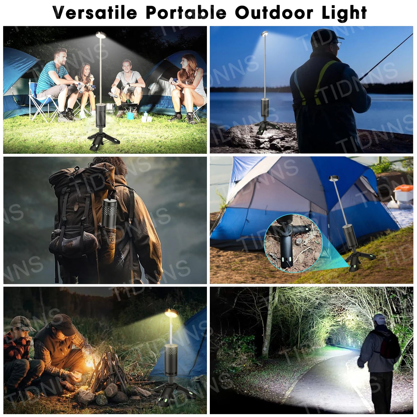 Telescopic Camping Lantern with 10000mAh Power Bank