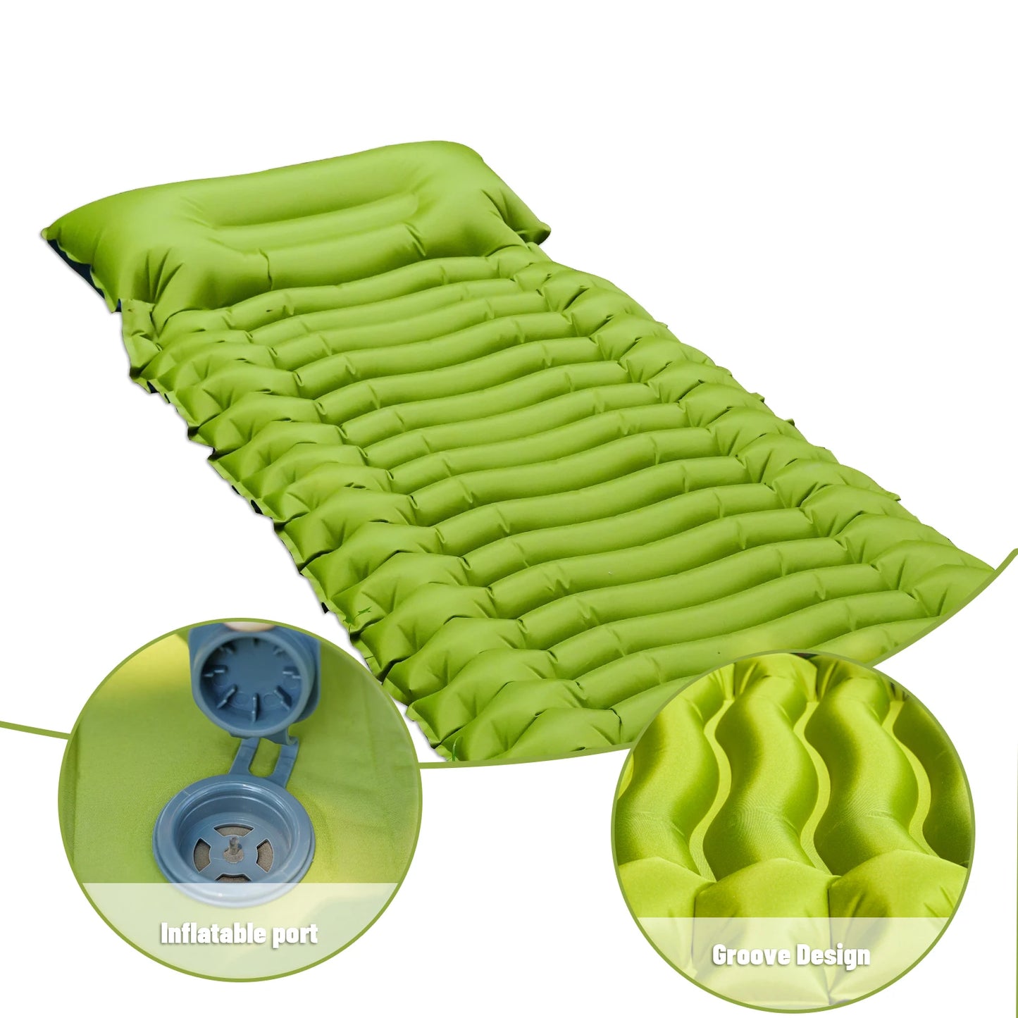 Inflatable Camping Sleeping Pad – 4" Thick Comfort