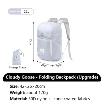Foldable Hiking Backpack Lightweight Waterproof 22L