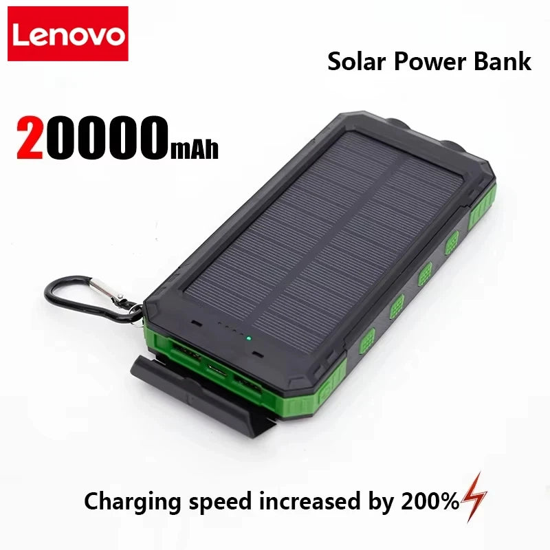 Solar Power Bank 50000mAh with Fast Charging & LED Light