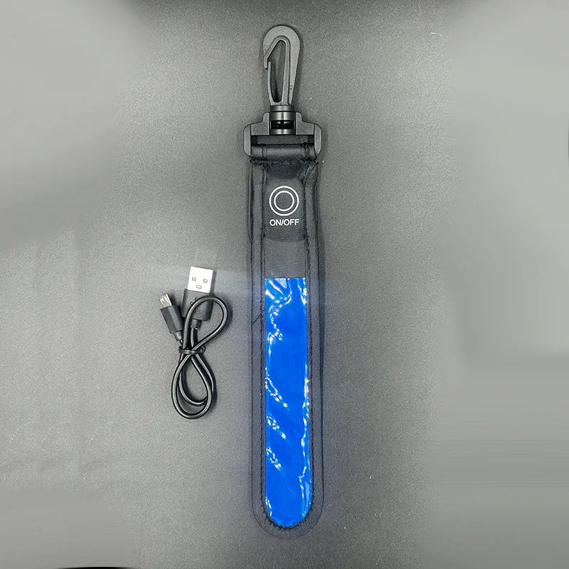 LED Backpack Safety Light – Rechargeable Reflective Clip