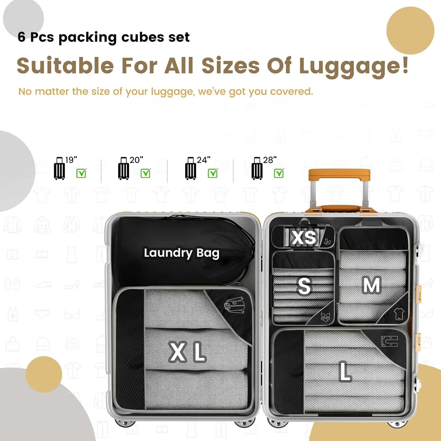 Compression Packing Cubes Set – Maximize Space & Organize
