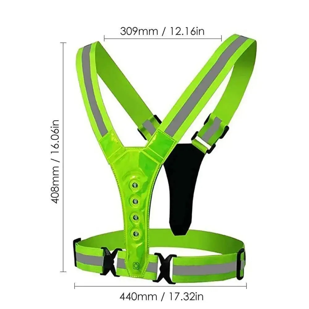 LED Running Vest for High Visibility Night Safety