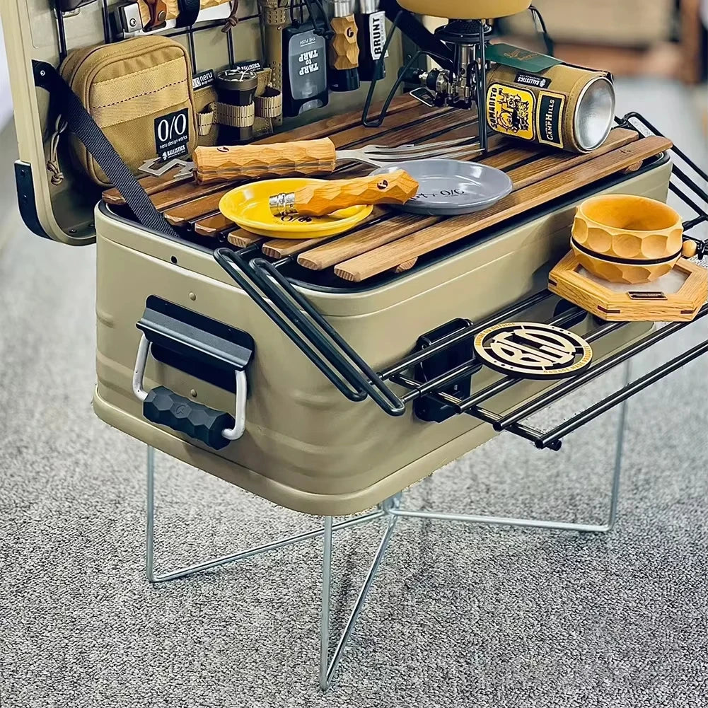 Camping Cooler Box Stand for Stable Elevated Storage
