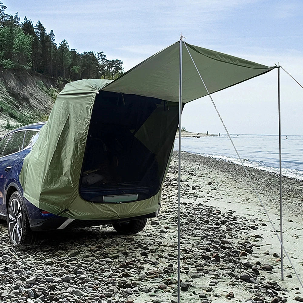 Car Rear Tent Waterproof Shelter for Camping Trips
