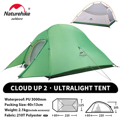 Ultralight Camping Tent Waterproof 2 Person Hiking Shelter