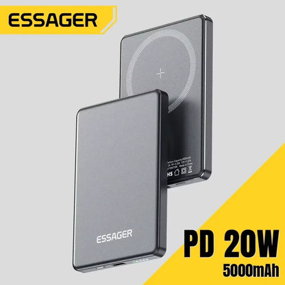 Magnetic Wireless Power Bank 5000mAh Fast Charge