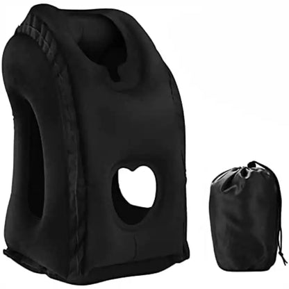 Inflatable Travel Pillow with Chin Support Comfort