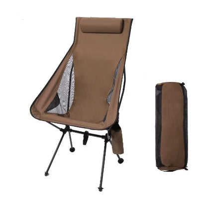 Folding Camping Chair with Headrest – Lightweight Comfort