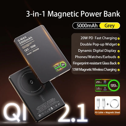 Magnetic Wireless Power Bank Fast Charging 10000mAh