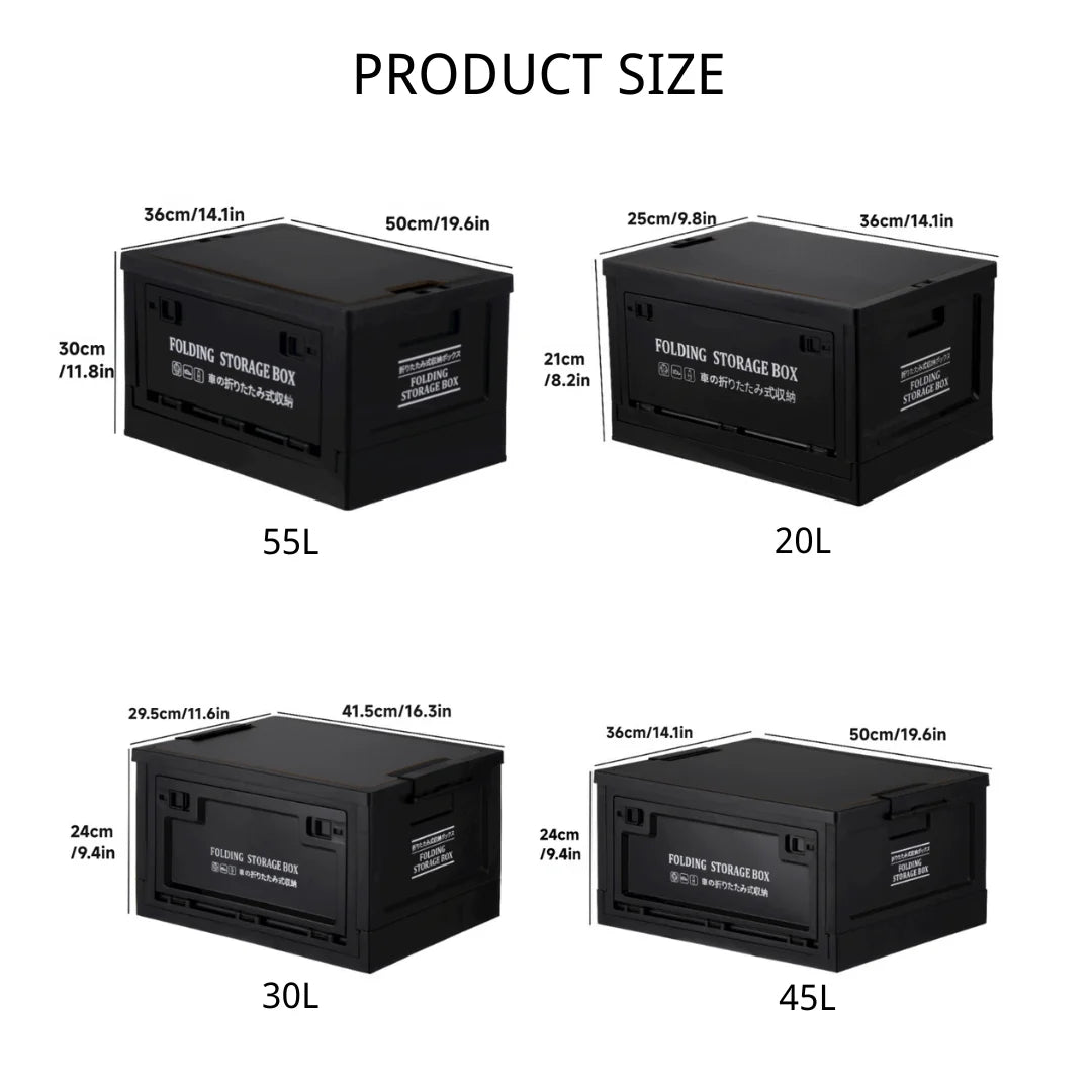Collapsible Camping Storage Box – Stackable Gear Organizer