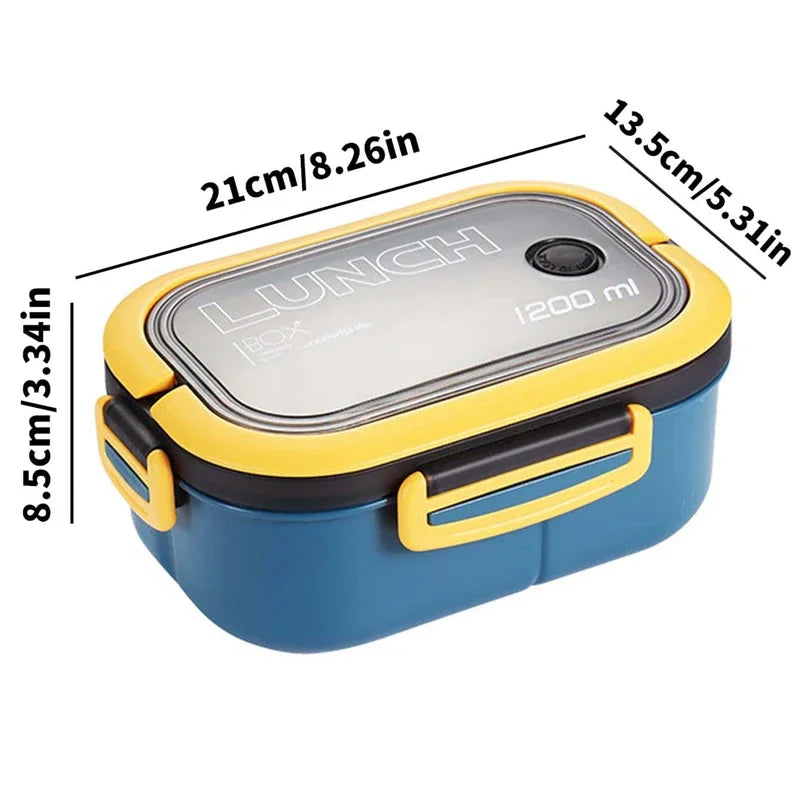 2 Layer Bento Lunch Box Leakproof with Utensils