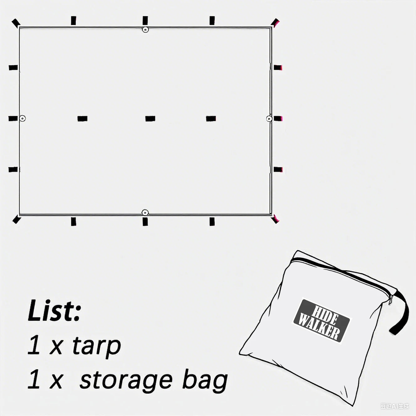 Waterproof Tent Tarp for Lightweight Outdoor Shelter