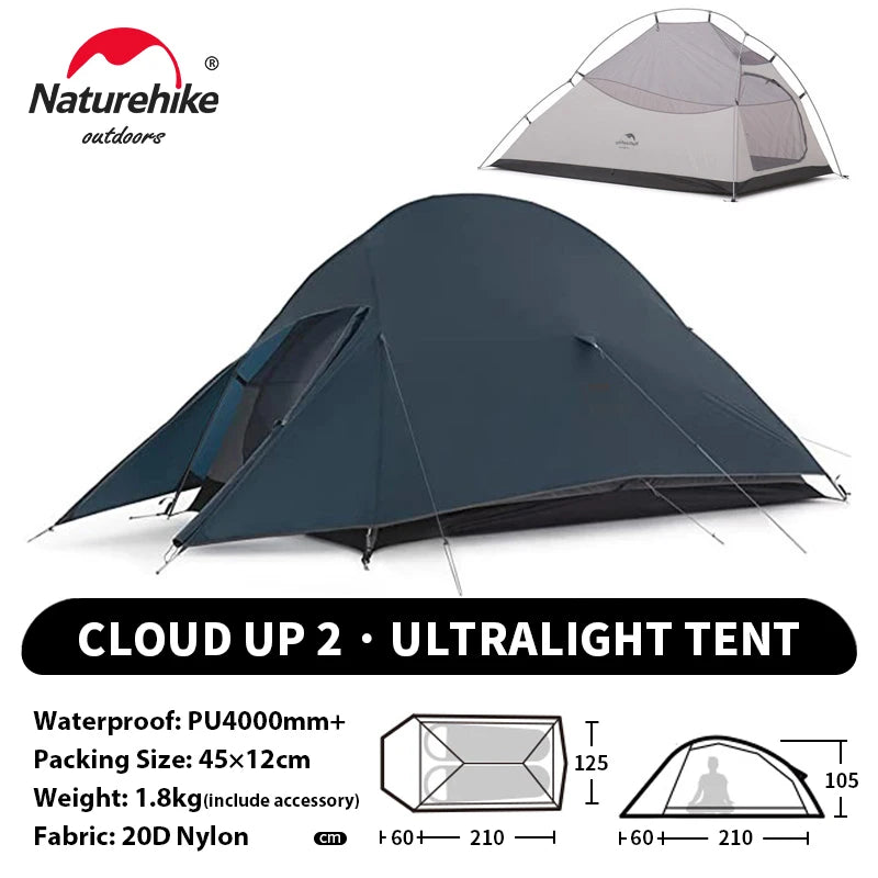 Ultralight Camping Tent Waterproof 2 Person Hiking Shelter