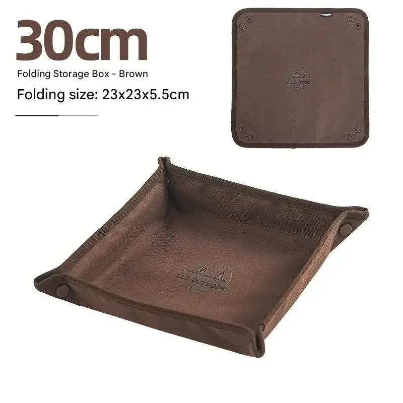 Portable Folding Camping Storage Tray – Stackable Organizer