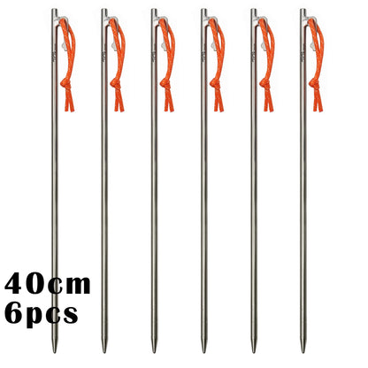 Titanium Tent Stakes for Strong Windproof Camping