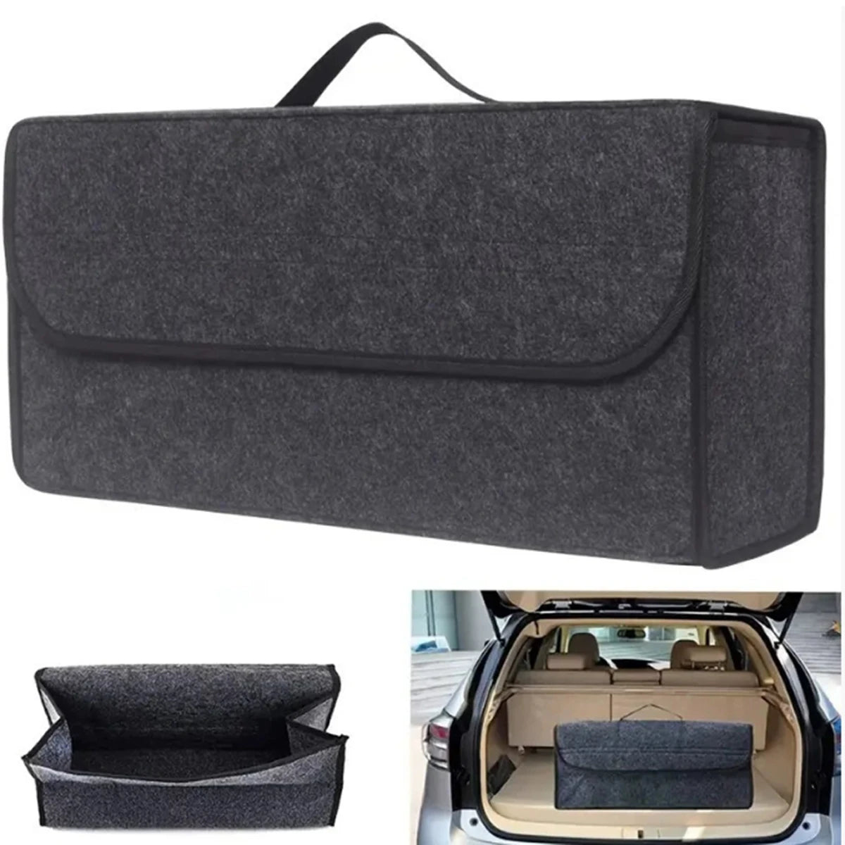 Car Trunk Organizer Felt Box – Anti Slip Storage