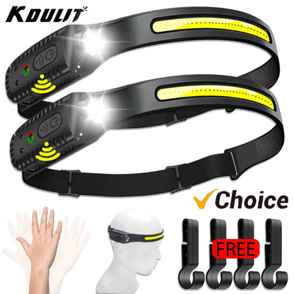 Rechargeable Motion Sensor LED Headlamp for Camping