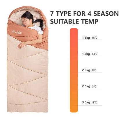 Ultralight Camping Sleeping Bag for All-Season Warmth