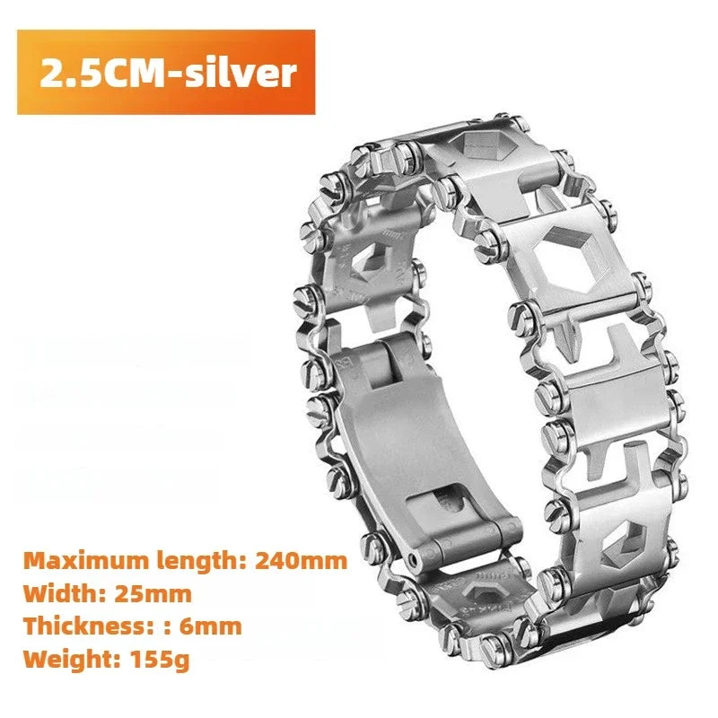 Multitool Bracelet with 21 Functions for Outdoor Survival