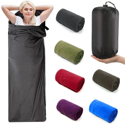 Portable Fleece Sleeping Bag Liner Ultra-Light Warm