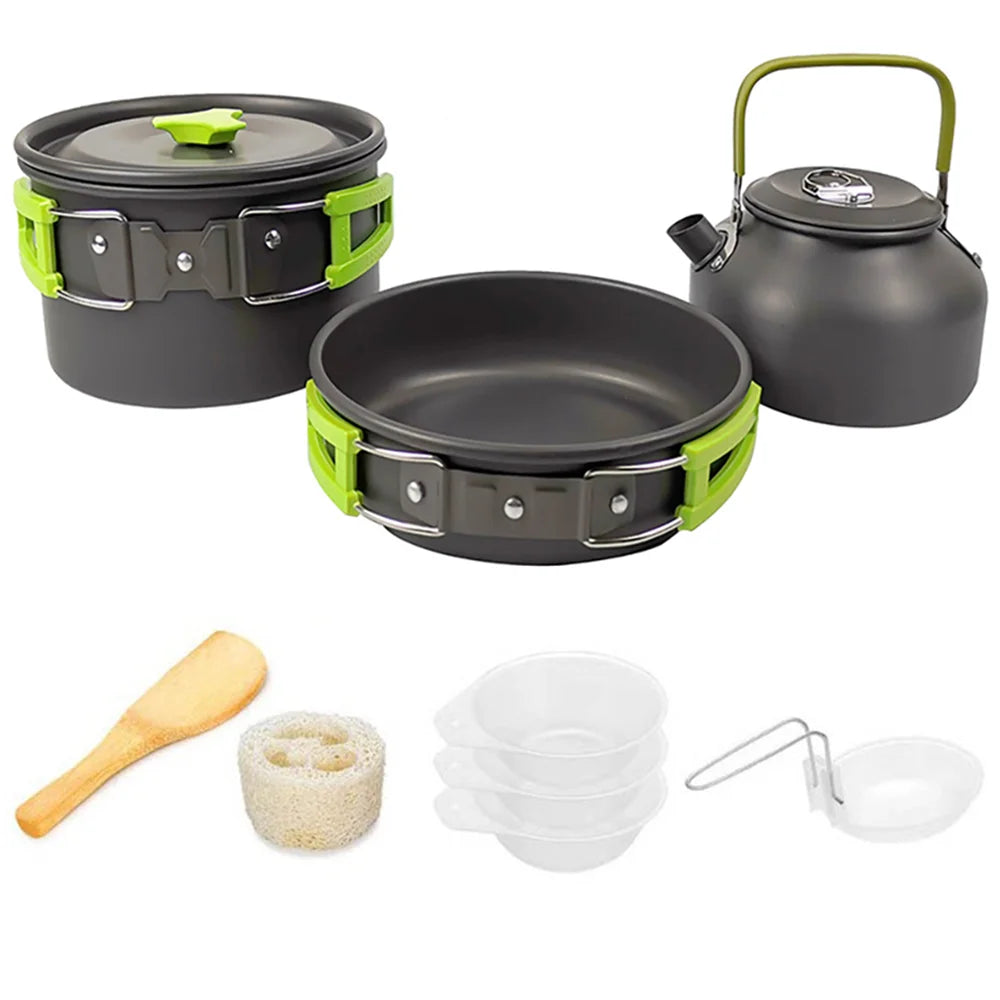 Camping Cookware Set for 2–3 People Lightweight Cooking