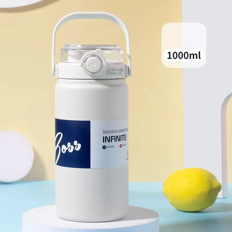 Stainless Steel Vacuum Thermos – Portable & Large Capacity