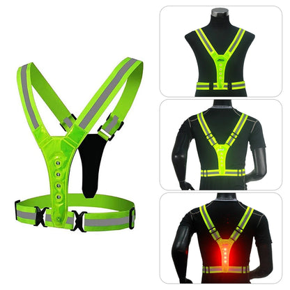 LED Reflective Running Vest – High Visibility Safety