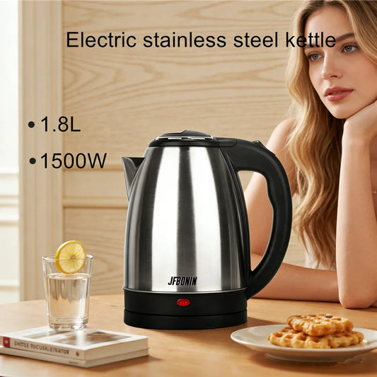 Electric Stainless Steel Kettle 1.8L Fast & Safe Boil